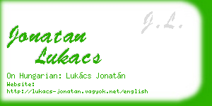 jonatan lukacs business card