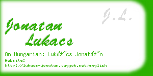 jonatan lukacs business card